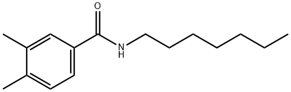 N-heptyl-3,4-dimethylbenzamide Struktur