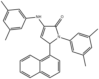 4-(3,5-dimethylanilino)-1-(3,5-dimethylphenyl)-2-naphthalen-1-yl-2H-pyrrol-5-one Struktur