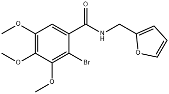 2-bromo-N-(furan-2-ylmethyl)-3,4,5-trimethoxybenzamide Struktur