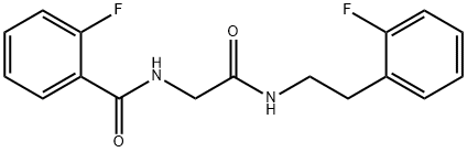 2-fluoro-N-[2-[2-(2-fluorophenyl)ethylamino]-2-oxoethyl]benzamide Struktur