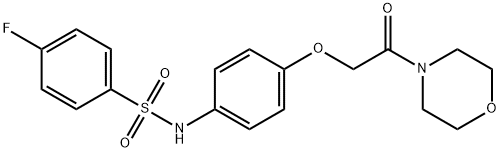 4-fluoro-N-[4-(2-morpholin-4-yl-2-oxoethoxy)phenyl]benzenesulfonamide Struktur