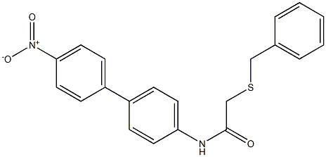 2-benzylsulfanyl-N-[4-(4-nitrophenyl)phenyl]acetamide Struktur