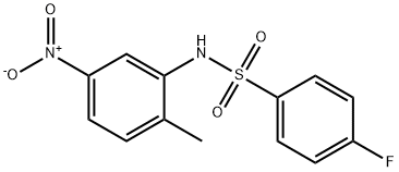 4-fluoro-N-(2-methyl-5-nitrophenyl)benzenesulfonamide Struktur