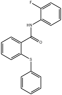 N-(2-fluorophenyl)-2-phenylsulfanylbenzamide Struktur