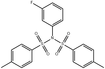 N-(3-fluorophenyl)-4-methyl-N-(4-methylphenyl)sulfonylbenzenesulfonamide Struktur