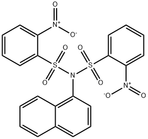 N-naphthalen-1-yl-2-nitro-N-(2-nitrophenyl)sulfonylbenzenesulfonamide Struktur