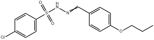 4-chloro-N-[(E)-(4-propoxyphenyl)methylideneamino]benzenesulfonamide Struktur