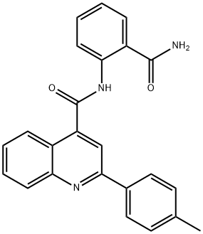 N-(2-carbamoylphenyl)-2-(4-methylphenyl)quinoline-4-carboxamide Struktur