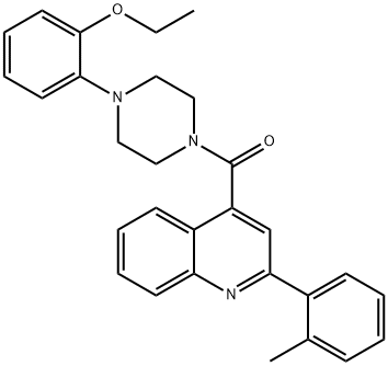 [4-(2-ethoxyphenyl)piperazin-1-yl]-[2-(2-methylphenyl)quinolin-4-yl]methanone Struktur