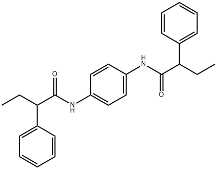 2-phenyl-N-[4-(2-phenylbutanoylamino)phenyl]butanamide Struktur