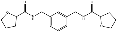 N-[[3-[(oxolane-2-carbonylamino)methyl]phenyl]methyl]oxolane-2-carboxamide Struktur