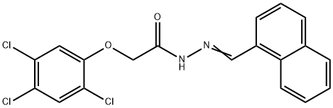 N-[(E)-naphthalen-1-ylmethylideneamino]-2-(2,4,5-trichlorophenoxy)acetamide Struktur