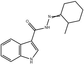 N-[(E)-(2-methylcyclohexylidene)amino]-1H-indole-3-carboxamide Struktur