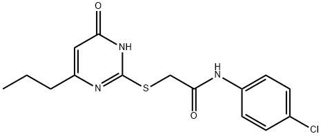 N-(4-chlorophenyl)-2-[(4-oxo-6-propyl-1H-pyrimidin-2-yl)sulfanyl]acetamide Struktur