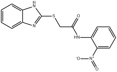 2-(1H-benzimidazol-2-ylsulfanyl)-N-(2-nitrophenyl)acetamide Struktur