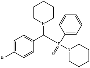 1-[(4-bromophenyl)-[phenyl(piperidin-1-yl)phosphoryl]methyl]piperidine Struktur