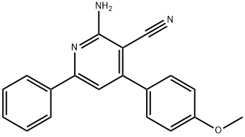 2-amino-4-(4-methoxyphenyl)-6-phenylpyridine-3-carbonitrile Struktur