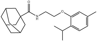 N-[2-(5-methyl-2-propan-2-ylphenoxy)ethyl]adamantane-1-carboxamide Struktur