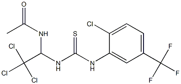 N-[2,2,2-trichloro-1-[[2-chloro-5-(trifluoromethyl)phenyl]carbamothioylamino]ethyl]acetamide Struktur