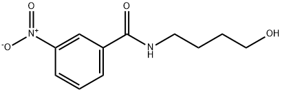 N-(4-hydroxybutyl)-3-nitrobenzamide Struktur