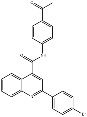 N-(4-acetylphenyl)-2-(4-bromophenyl)quinoline-4-carboxamide Struktur