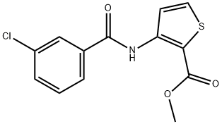 methyl 3-[(3-chlorobenzoyl)amino]thiophene-2-carboxylate Struktur