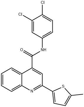 N-(3,4-dichlorophenyl)-2-(5-methylthiophen-2-yl)quinoline-4-carboxamide Struktur