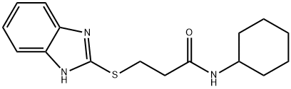 3-(1H-benzimidazol-2-ylsulfanyl)-N-cyclohexylpropanamide Struktur