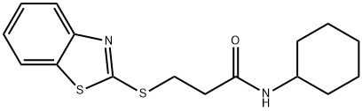 3-(1,3-benzothiazol-2-ylsulfanyl)-N-cyclohexylpropanamide Struktur