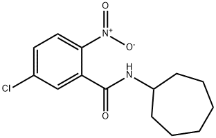 5-chloro-N-cycloheptyl-2-nitrobenzamide Struktur