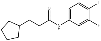 3-cyclopentyl-N-(3,4-difluorophenyl)propanamide Struktur