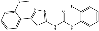 1-(2-fluorophenyl)-3-[5-(2-methoxyphenyl)-1,3,4-thiadiazol-2-yl]urea Struktur