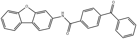 4-benzoyl-N-dibenzofuran-3-ylbenzamide Struktur