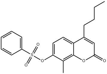 (4-butyl-8-methyl-2-oxochromen-7-yl) benzenesulfonate Struktur