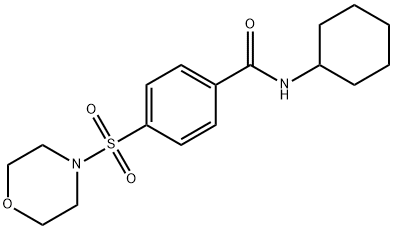 N-cyclohexyl-4-morpholin-4-ylsulfonylbenzamide Struktur