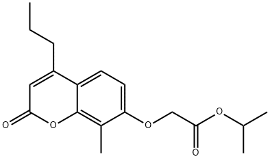 propan-2-yl 2-(8-methyl-2-oxo-4-propylchromen-7-yl)oxyacetate Struktur