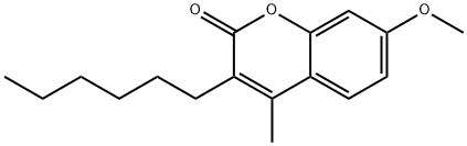 3-hexyl-7-methoxy-4-methylchromen-2-one Structure