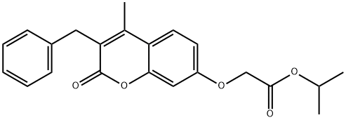 propan-2-yl 2-(3-benzyl-4-methyl-2-oxochromen-7-yl)oxyacetate Struktur