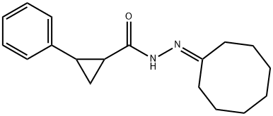 N-(cyclooctylideneamino)-2-phenylcyclopropane-1-carboxamide Struktur