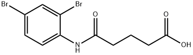 5-(2,4-dibromoanilino)-5-oxopentanoic acid Struktur