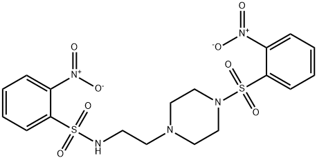 2-nitro-N-[2-[4-(2-nitrophenyl)sulfonylpiperazin-1-yl]ethyl]benzenesulfonamide Struktur