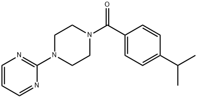 (4-propan-2-ylphenyl)-(4-pyrimidin-2-ylpiperazin-1-yl)methanone Struktur