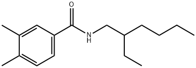 N-(2-ethylhexyl)-3,4-dimethylbenzamide Struktur