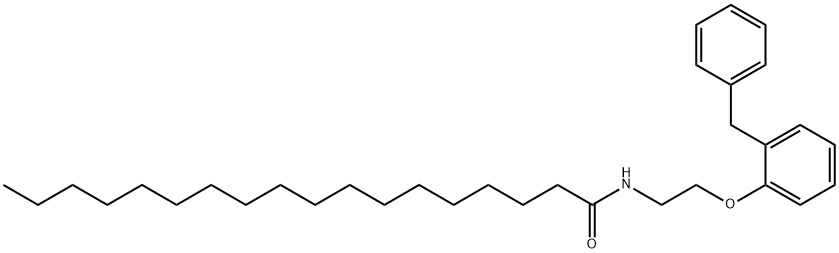 N-[2-(2-benzylphenoxy)ethyl]octadecanamide Struktur