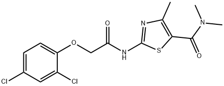 2-[[2-(2,4-dichlorophenoxy)acetyl]amino]-N,N,4-trimethyl-1,3-thiazole-5-carboxamide Struktur