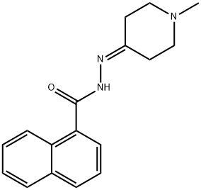 N-[(1-methylpiperidin-4-ylidene)amino]naphthalene-1-carboxamide Struktur