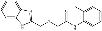 2-(1H-benzimidazol-2-ylmethylsulfanyl)-N-(2-methylphenyl)acetamide Struktur