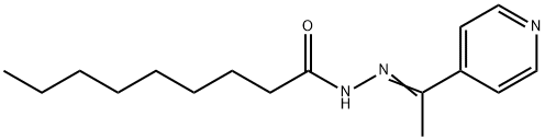 N-[(Z)-1-pyridin-4-ylethylideneamino]nonanamide Struktur