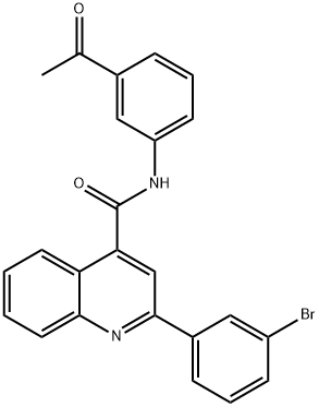 N-(3-acetylphenyl)-2-(3-bromophenyl)quinoline-4-carboxamide Struktur