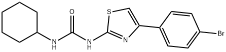 1-[4-(4-bromophenyl)-1,3-thiazol-2-yl]-3-cyclohexylurea Struktur